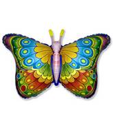 35" Butterfly Coquette Fuchsia Foil Balloon