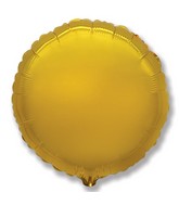9" Airfill Only Gold Circle Foil Balloon