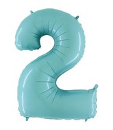 40" Megaloon Foil Shape 2 Baby Blue Balloon