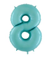 40" Megaloon Foil Shape 8 Baby Blue Balloon