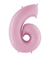 40" Megaloon Foil Shape 6 Baby Pink Balloon