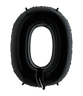 40" Megaloon Foil Shape Polybagged 0 Black Balloon