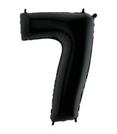 40" Megaloon Foil Shape Polybagged 7 Black Balloon