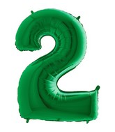 40" Megaloon Foil Shape 2 Green Number Balloon