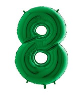 40" Megaloon Foil Shape 8 Green Number Balloon