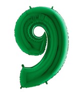 40" Megaloon Foil Shape 9 Green Number Balloon