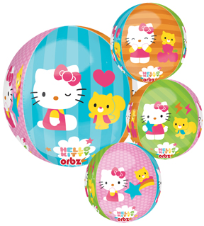 4 côtés environ 40.64 cm helium foil balloon ronde comme un ballon de plage Hello Kitty Orbz 16 in