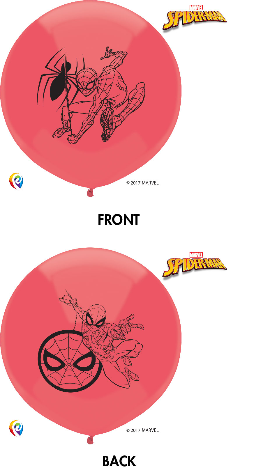 17" Spiderman Latex Balloons 3 Count