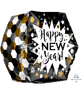 16" Anglez Geometric New Year Foil Balloon
