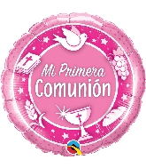 18" Comunion Rosado Foil Balloon (Spanish)