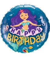 18" Birthday Mermaid Foil Balloon