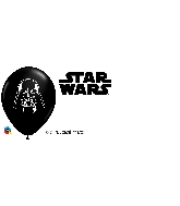 5" Darth Vader Face Latex Balloons 100 Count