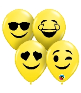 5" Smiley Faces Ast Latex Balloons 100 Count