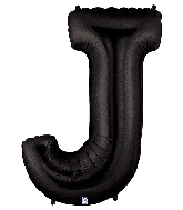 40" Megaloon Large Foil Letter Shape Balloon J Black