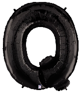 40" Megaloon Large Foil Letter Shape Balloon Q Black