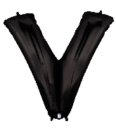 40" Megaloon Large Foil Letter Shape Balloon V Black