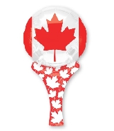 12" Airfill Only Inflate-A-Fun Canada Flag Mylar Balloon