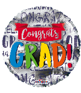 9" Congrats Grad! Banner Foil Balloon