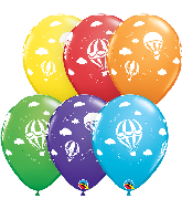 11" Hot Air Balloons Bright (50 Per Bag) Latex Balloons