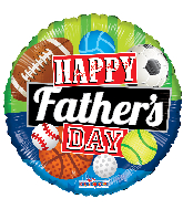 18" Happy Father's Day Sports Gellibean Foil Balloon