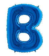 40" Foil Shape Megaloon Balloon Letter B Blue