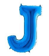 40" Foil Shape Megaloon Balloon Letter J Blue