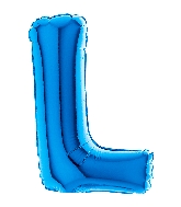 7" Airfill (requires heat sealing) Letter L Blue
