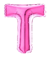 7" Airfill (requires heat sealing) Letter T Fuschia