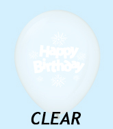 11" HB Streamers Latex Balloons Clear (25 Per Bag)