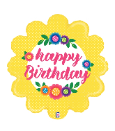 29" Foil Shape Flower Birthday Foil Balloon