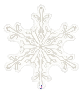 38" Clear Shape Clear Snowflake Foil Balloon