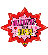 32" Mighty Bright Super Valentine Foil Balloon