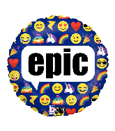 18" MAX Float Emoji Epic Foil Balloon