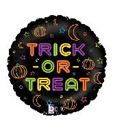 18" MAX Float Neon Trick or Treat Foil Balloon