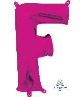 16" Airfill Only Letter "F" Pink Foil Balloon