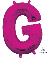 16" Airfill Only Anagram Brand Letter "G" Pink Foil Balloon