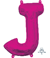 16" Airfill Only Letter "J" Pink Foil Balloon
