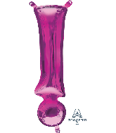 16" Airfill Only Symbol " ! " Pink Foil Balloon
