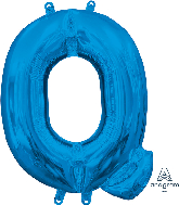 16" Airfill Only Anagram Brand Letter "Q" Blue Foil Balloon