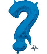 16" Airfill Only Symbol " ? " Blue Foil Balloon