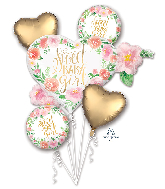 Bouquet Floral Baby Girl Foil Balloon