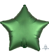 18" Packaged Satin Luxe Emerald Star Foil Balloon