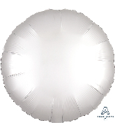 18" Satin Luxe White Satin Circle Foil Balloon