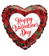 4" Airfill Only Valentine's Roses Foil Balloon