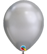 11" Chrome Silver 100 Count Qualatex Latex Balloons