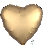 18" Satin Luxe Gold Sateen Heart Foil Balloon