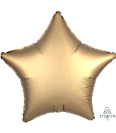 18" Satin Luxe Gold Sateen Star Foil Balloon