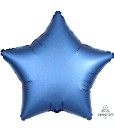 18" Satin Luxe Azure Star Foil Balloon
