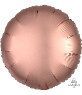 18" Satin Luxe Rose Copper Circle Foil Balloon