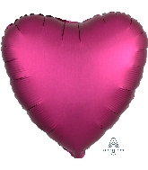 18" Satin Luxe Pomegranate Heart Foil Balloon